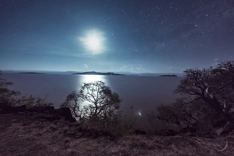 Lac Baringo sous la Lune